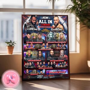 AEW All In 2024 Matchups Poster AEW World Championship Home Decor Poster Canvas