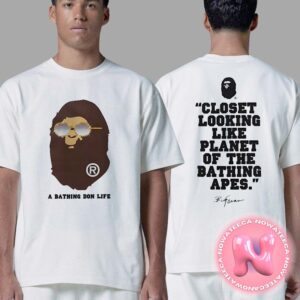 BAPE x Big Sean Swarovski Ape Head Tee White Two Sides Unisex T-Shirt