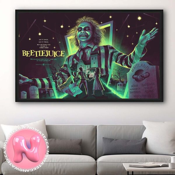 Beetlejuice He Guaranteed To Put Some Life In Your Afterlife Officially Licensed Limited Edition Home Decor Poster Canvas