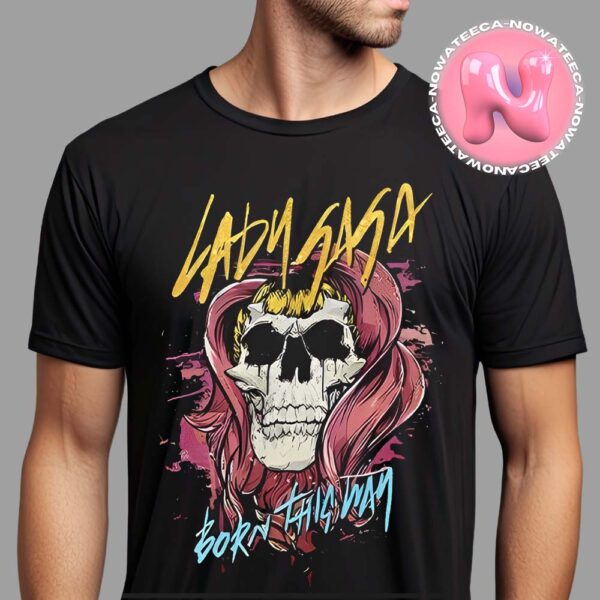 Bruno Mars Lady Gaga Born This Way Skull All Over Print Shirt