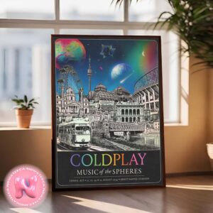 Cold Play Music Of The Spheres Poster For Ernst Happel Stadion In Vienna On August 21th 22th 24th And 25th 2024 Limited Edition Tour Home Decor Poster Canvas