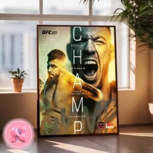 Congrats Dricus Du Plessis Defeats Israel Adesanya By Submission To Remain The Middleweight Champion Of The World UFC 305 Wall Decor Poster Canvas