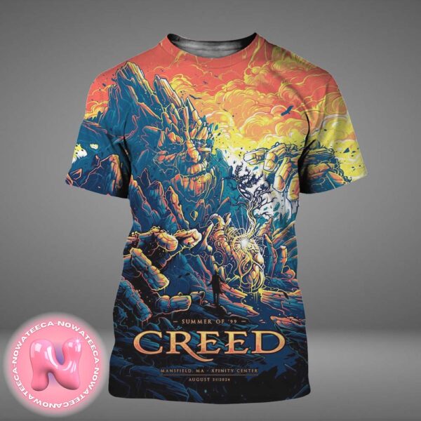 Creed Music Show Poster For Xfinity Center In Mansfield MA On August 21th 2024 All Over Print Shirt