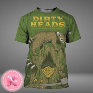 Dirty Heads Concert Live Show Poster For Redding Civic Auditorium In Redding CA On August 22th 2024 All Over Print Shirt