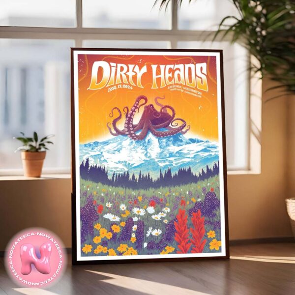 Dirty Heads Live Show Concert Poster For White River Amphitheatre On August 17th 2024 Wall Decor Poster Canvas