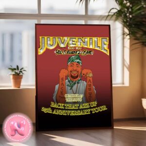 Juvenile And The 400 Degreez Band Show Poster For The Norva On September 1th 2024 Back That Azz Up 25th Anniversary Tour Wall Decor Poster Canvas