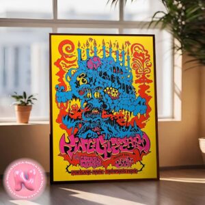 King Gizzard And The Lizard Wizard Live Show Concert Poster For Thompson’s Point On August 20th 2024 Wall Decor Poster Canvas