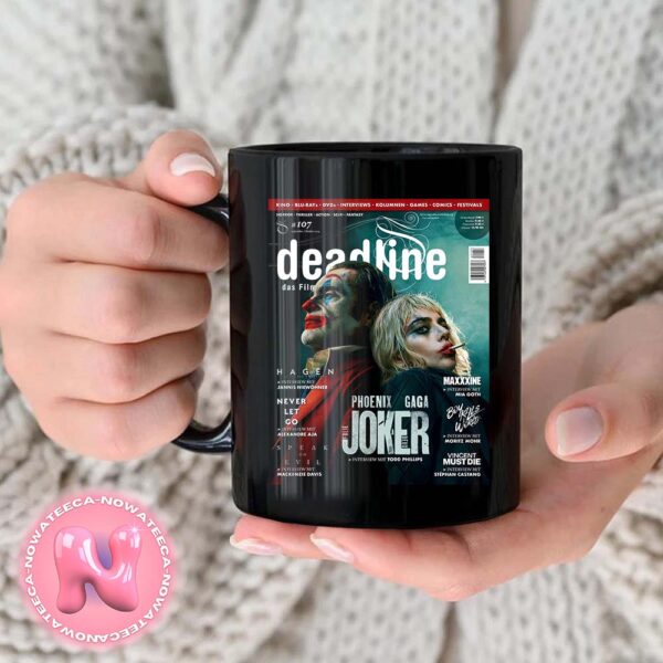 Lady Gaga And Joaquin Phoenix On The Cover Of German Magazine Deadline Joker Folie A Deux Coffee Ceramic Mug