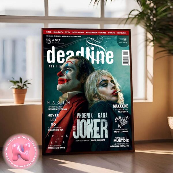 Lady Gaga And Joaquin Phoenix On The Cover Of German Magazine Deadline Joker Folie A Deux Home Decor Poster Canvas