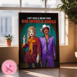 Lady Gaga x Bruno Mars Die With A Smile New Song Joker Version Gift Wall Decor Poster Canvas