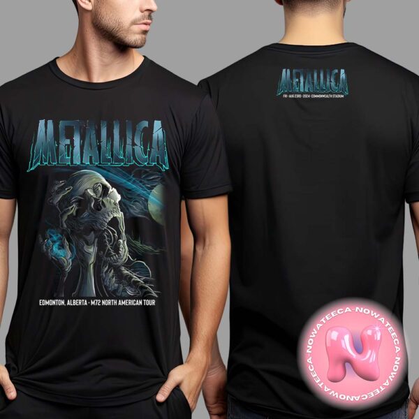 Metallica M72 Edmonton Alberta Day One Merch Tee On August 23 2024 At Commonwealth Stadium Canada M72 North American Tour Live Show Concert Two Sides Unisex T-Shirt