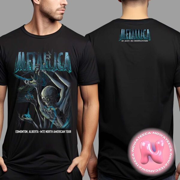 Metallica M72 Edmonton Alberta Day Two Merch Tee On August 25 2024 At Commonwealth Stadium Canada M72 North American Tour Live Show Concert Music Two Sides Unisex T-Shirt