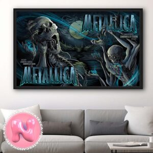 Metallica M72 Edmonton Alberta Full Show Combined Poster For Commonwealth Stadium Canada On August 23th And 25th 2024 M72 North American Tour Two Sides Home Decor Psoter Canvas