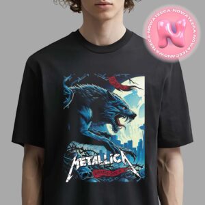 Metallica M72 Seattle WA Night 1 Merch Poster For Lumen Field On August 30 2024 M72 North American Tour The Blue Wolf Art Unisex T-Shirt