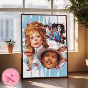 New Song Die With A Smile Lady Gaga x Bruno Mars Wall Decor Poster Canvas