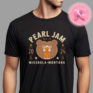 Pearl Jam 2024 Live Show Concert Merch Tee At Washington Grizzly Stadium With Glenhansard At Missoula Montana On August 22th Kute Bear Unisex T-Shirt