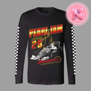 Pearl Jam With Glen Hansard Live Show At Ruoff Music Center In Indianapolis On August 26th 2024 Indy Car Long Sleeve All Over Print Shirt