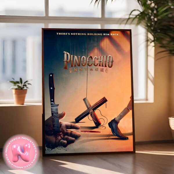 Pinocchio Unstrung First PosterTheres Nothing Holding Him Back Horror Movie Set In The Poohniverse Home Decor Poster Canvas