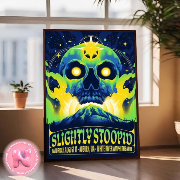 Slightly Stoopid Live Show Concert Poster For White River Amphitheatre On August 17th 2024 Wall Decor Poster Canvas