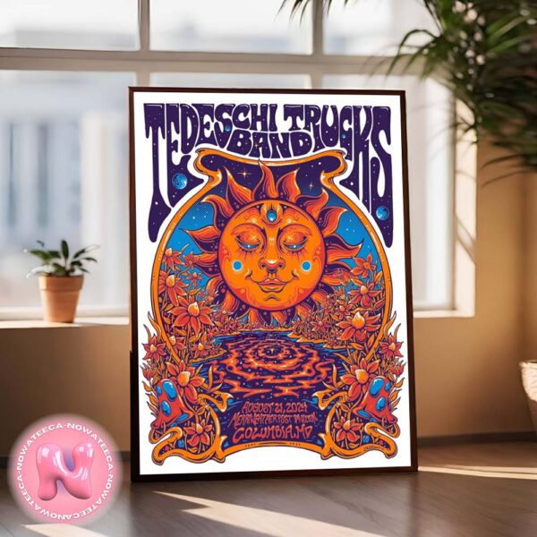 Tedeschi Trucks Band Concert Show For Merriweather Post Pavilion In Columbia MD On August 21th 2024 Home Decor Poster Canvas