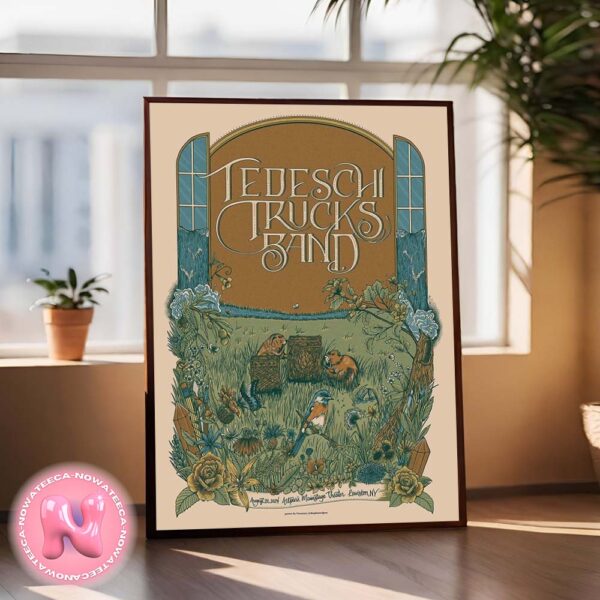 Tedeschi Trucks Band Concert Show Poster For Artpark State Park On August 20th 2024 Wall Decor Poster Canvas