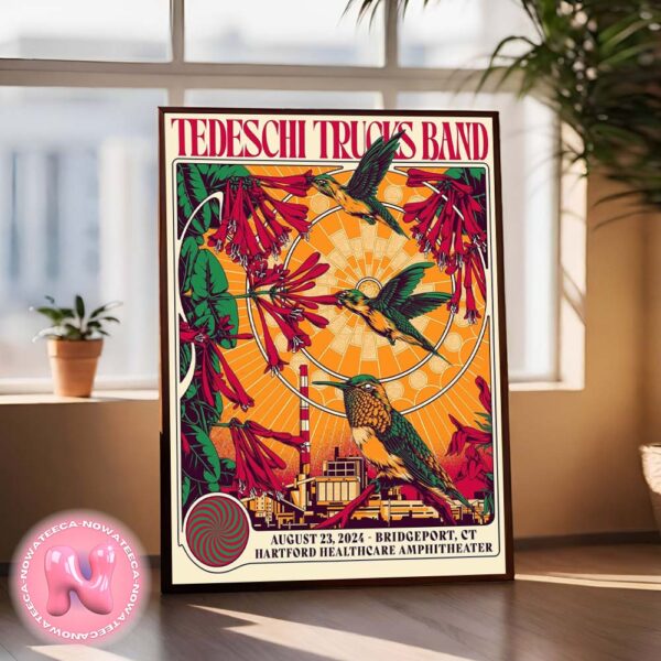 Tedeschi Trucks Band Limited Poster Live Show At Bridgeport CT On Hartford Healthcare Amphitheater On August 23th 2024 Home Deccor Poster Canvas