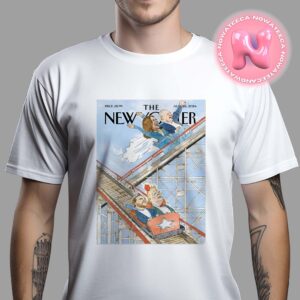 The New Yorker Magazine August 26th 2024 Barry Blitt’s Roller Coaster Unisex T-Shirt