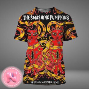 The Smashing Pumpkins Concert Live Show Poster For August 17th 2024 At Minneapolis MN All Over Print Shirt