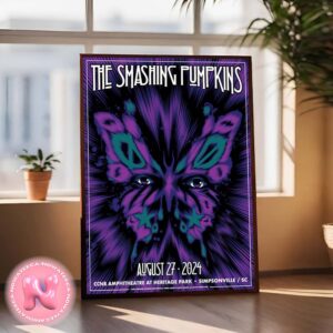 The Smashing Pumpkins Live Show Music Poster For CCNB Amphitheatre At Heritage Park In Simpsonville SC On August 27th 2024 Home Decor Poster Canvas