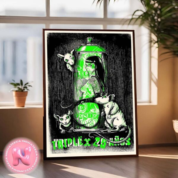 Triple X Band 25th Anniversary At El Infierno Galeria Triple X 25 Anos Home Decor Poster Canvas