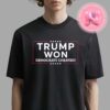 Trump Won Democrats Cheated Donald Trump Win The President Of American 2024 Unisex T-Shirt