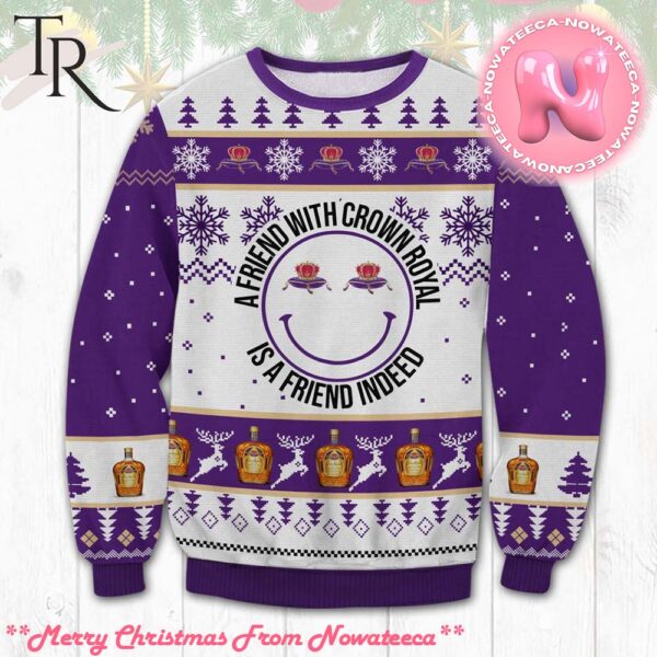 A Friend With Crown Royal Ugly Sweater Gift For Men And Women