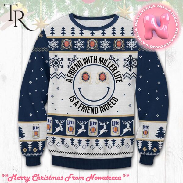 A Friend With Miller Lite Ugly Sweater Gift For Men And Women