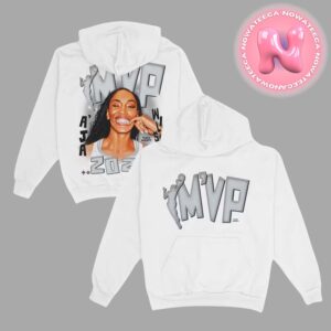 Aja Wilson From Las Vegas Aces Playa Society White 2024 WNBA MVP Pullover Hoodie Unisex T-Shirt