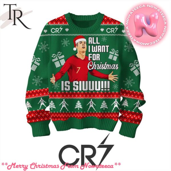 All I Want For Christmas Is Siuuu!!! CR7 Ugly Sweater Gift For Men And Women