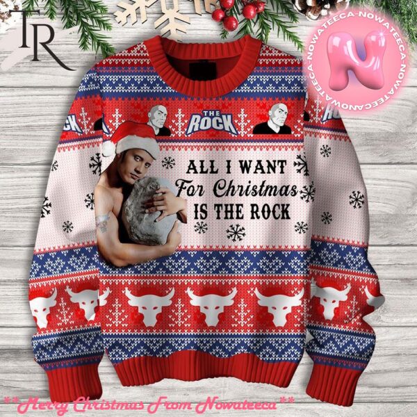 All I Want For Christmas Is The Rock Ugly Sweater Gift For Men And Women