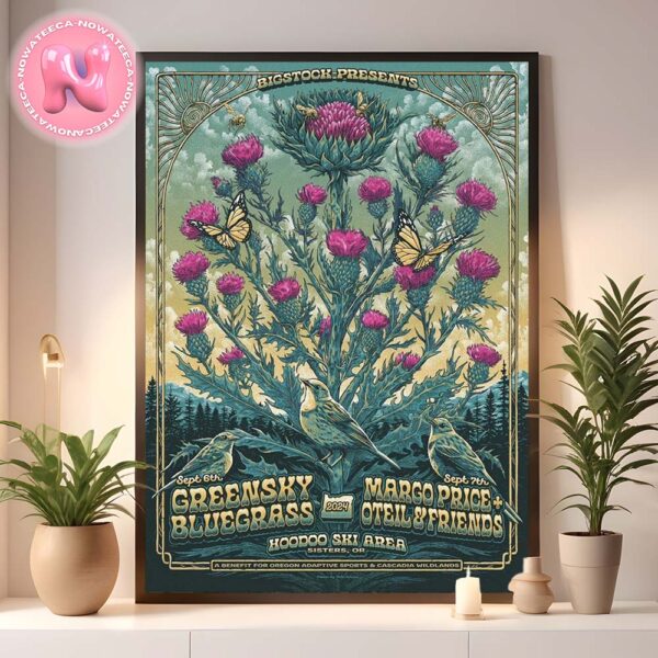 Bigstock Presents Greensky Bluegrass Live Show On September 6th 2024 And Margo Price With Oteil & Friends On September 7th 2024 At Hoodoo Ski Area In Sisters Oregon Home Decor Poster Canvas