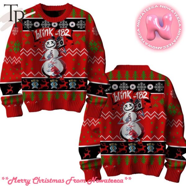 Blink 182 Custom Snowman Ugly Christmas Sweater Gift For Men And Women