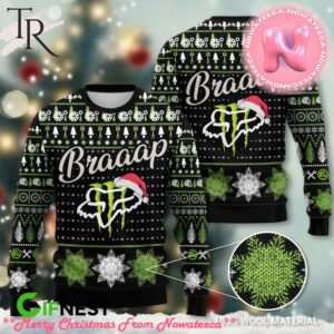 Braaap Monster Energy Ugly Christmas Sweater Gift For Men And Women