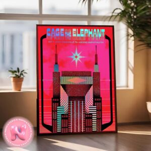 Cage The Elephant Music Live Show Poster For Nashville Tennessee At Ascend Amphitheater On September 1th 2024 Wall Decor Poster Canvas