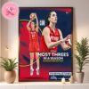 Caitlin Clark From Indiana Fever WNBA Leader In Points Scored Or Assisted On Per Game 37.6 PPG On Place To Set WNBA Record Home Decor Poster Canvas