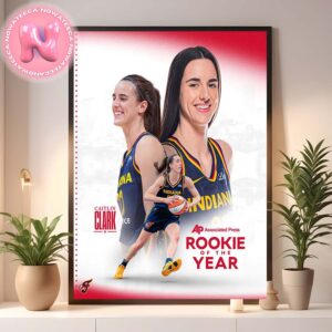 Caitlin Clark From Indiana Fever Is The Unanimous Associated Press Rookie Of The Year WNBA 2024 Home Decor Poster Canvas