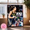 Caitlin Clark From Indiana Fever Recorded Her Second Career Triple Double In The Dub In WNBA Home Decor Poster Canvas