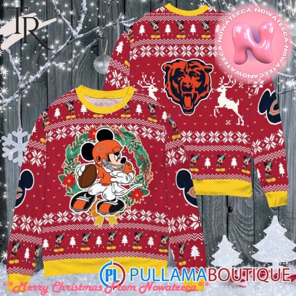 Chicago Bears x Mickey Mouse Ugly Christmas Sweater Gift For Men And Women