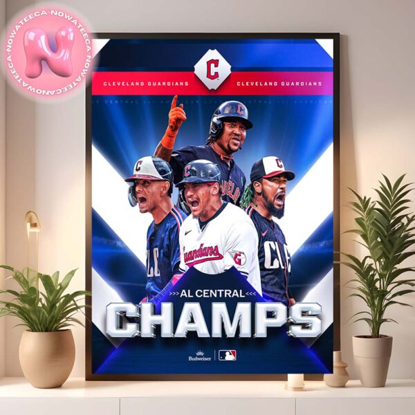 Cleveland Guardians Has Been Winner The AL Central Division Champions MLB 2024 Season Home Decor Poster Canvas