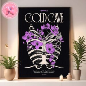 Cold Cave Music Live Show Concert Poster For The Chapel In San Francisco On September 27th 2024 And Harlows In Sacramento On September 28th 2024 Home Decor Poster Canvas