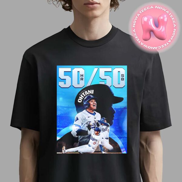 Congrats Shohei Ohtani From Los Angeles Dodger Is The Founder Of The 50 50 Club With 50 HR And 50 SB In On Season Unisex T-Shirt