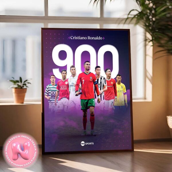 Congrats To Cristiano Ronaldo For Reaching 900 Goals In His Career Home Decor Poster Canvas