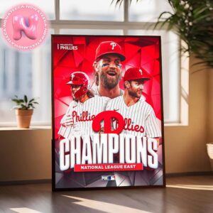 Congrats To Philadelphia Phillies Are Wins National League East Champions MLB 2024 Home Decor Poster Canvas