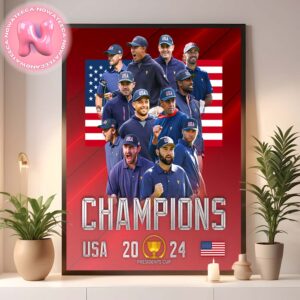 Congrats To Team USA Has Been Winner The 2024 President Cup Champions Home Decor Poster Canvas